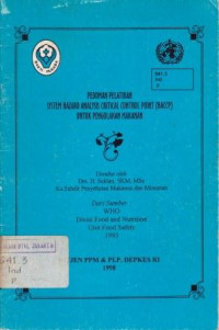 Pedoman Pelatihan System Hazard Analysis Critical Control Point (HACCP) untuk Pengolahan Makanan