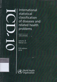 ICD-10 International Statistical Classification Of Diseases And Related Health Problems 10th revision : Volume 2