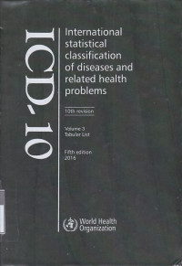 ICD-10 International Statistical Classification Of Diseases And Related Health Problems 10th revision : Volume 3