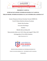 Prosiding Nasional Seminar Manajemen Informasi Kesehatan Nasional : Rekam medis, Informasi Kesehatan, Dan Informatika Kesehatan